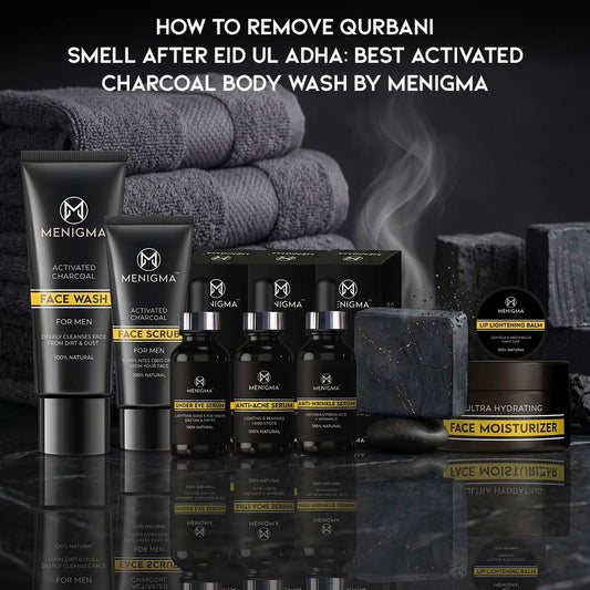 How to Remove Qurbani Smell After Eid ul Adha: Best Activated Charcoal Body Wash by Menigma