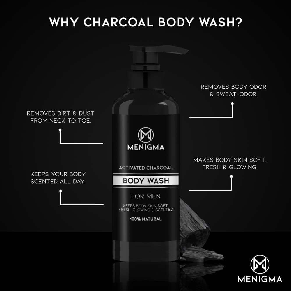 Activated Charcoal Body Wash Newly Launched Menigma Pakistan Official