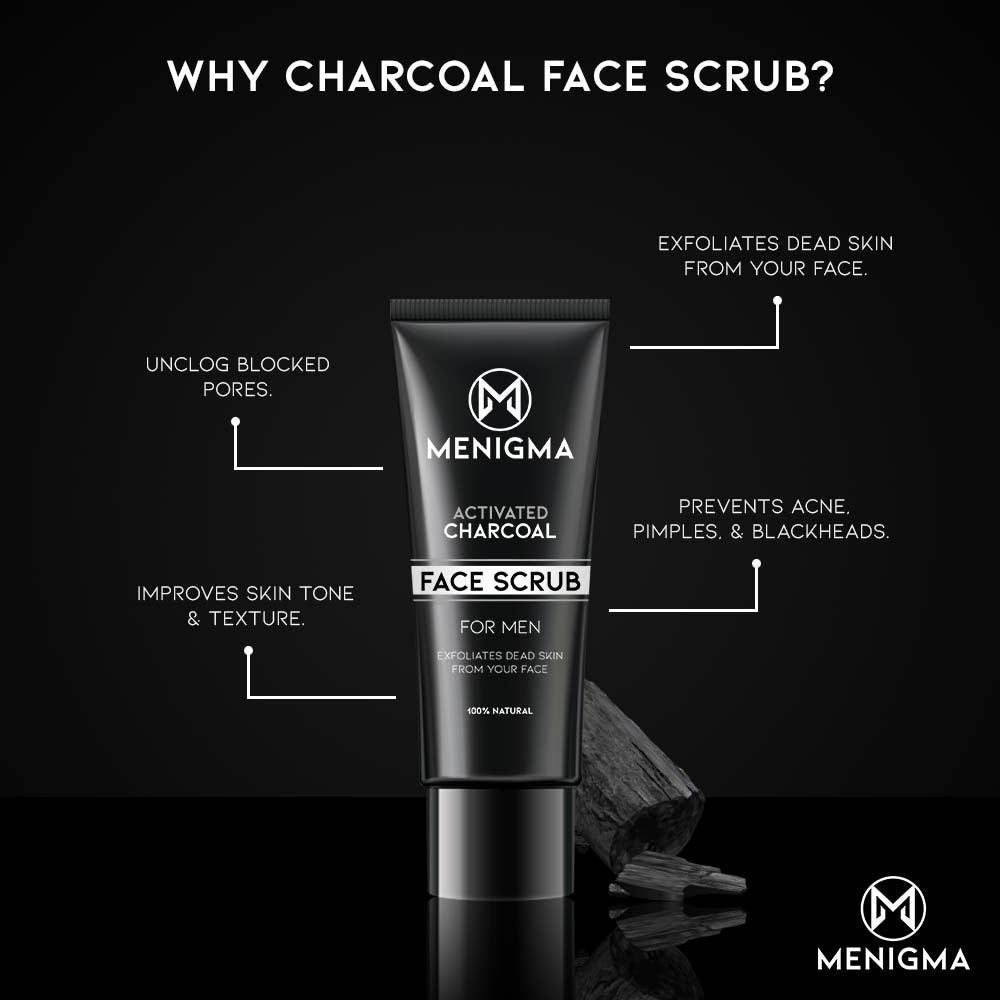 Activated Charcoal Face Scrub – Menigma Pakistan Official